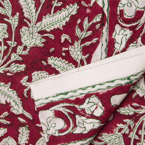 Precut 0.5 meter -Sanganeri Hand Block Printed Cotton Fabric