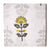 Yellow and White Sanganeri Hand Block Printed Cotton Fabric with floral design
