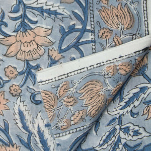 Precut 0.75 meter -Sanganeri Hand Block Printed Cotton Fabric
