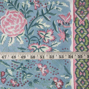 Precut 0.5 meter -Sanganeri Hand Block Printed Cotton Fabric
