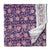 Purple and pink Sanganeri Hand Block Printed Cotton Fabric  with floral print