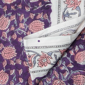 Precut 0.25 meters -Sanganeri Hand Block Printed Cotton Fabric