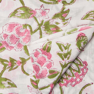 Precut 0.25 meters -Sanganeri Hand Block Printed Cotton Fabric