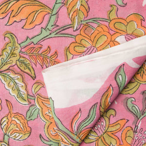 Precut 0.25 meters -Sanganeri Hand Block Printed Cotton Fabric