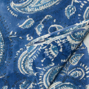 Precut 0.75 meters -Sanganeri Hand Block Printed Cotton Fabric
