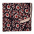 Red and Black Sanganeri Hand Block Printed Cotton Fabric  with floral print