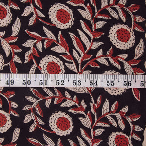 Precut 0.25 meters -Sanganeri Hand Block Printed Cotton Fabric