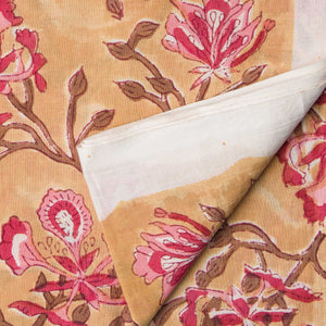 Precut 0.25 meters -Sanganeri Hand Block Printed Cotton Fabric
