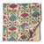 Beige and blue Sanganeri Hand Block Printed textured Cotton Fabric  with floral print