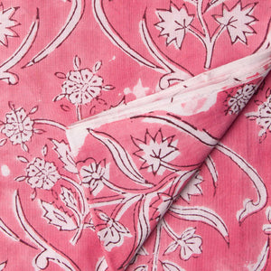 Precut 0.25 meters -Sanganeri Hand Block Printed Cotton Fabric