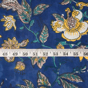 Precut 0.25 meters -Sanganeri Hand Block Printed Cotton Fabric