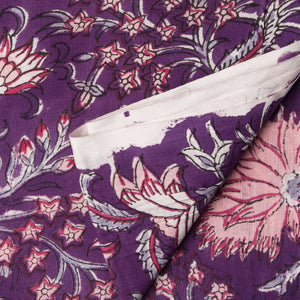 Precut 0.5 meters -Sanganeri Hand Block Printed Cotton Fabric