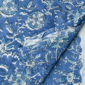 Precut 0.25 meters -Sanganeri Hand Block Printed Cotton Fabric