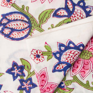 Sanganeri Hand Block Printed Cotton Fabric