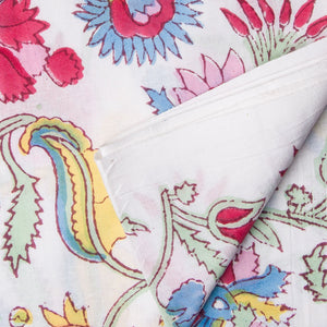 Precut 0.25 meters -Sanganeri Hand Block Printed Cotton Fabric