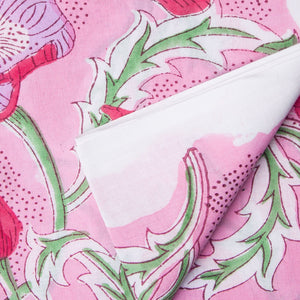 Precut 1meter - Sanganeri Hand Block Printed Cotton Fabric