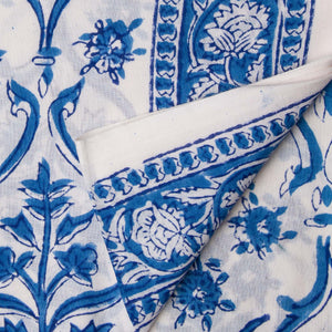 Precut 0.75 meters -Sanganeri Hand Block Printed Cotton Fabric