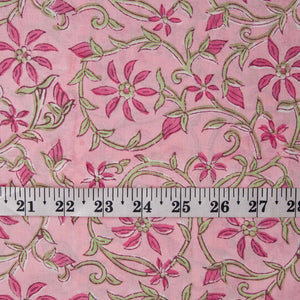 Precut 0.75 meters -Sanganeri Hand Block Printed Cotton Fabric