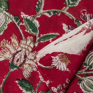 Sanganeri Hand Block Printed Cotton Fabric