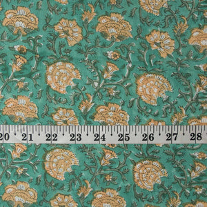 Precut 1meter - Sanganeri Hand Block Printed Cotton Fabric