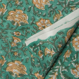 Precut 1meter - Sanganeri Hand Block Printed Cotton Fabric