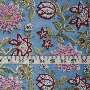 Sanganeri Hand Block Printed Cotton Fabric