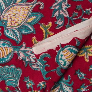Precut 1meter - Sanganeri Hand Block Printed Cotton Fabric