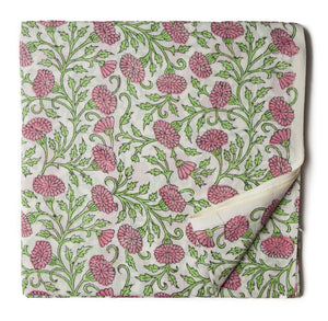Precut 0.75 meters -Sanganeri Hand Block Printed Cotton Fabric