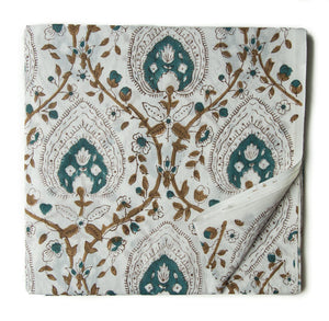 Precut 1meter - Sanganeri Hand Block Printed Cotton Fabric
