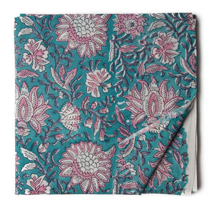 Precut 1meter - Sanganeri Hand Block Printed Cotton Fabric