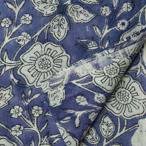 Precut 0.75 meters -Sanganeri Hand Block Printed Cotton Fabric
