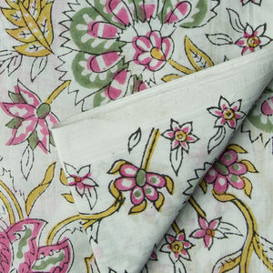 Sanganeri Hand Block Printed Cotton Fabric