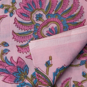 Precut 0.5meter - Sanganeri Hand Block Printed Cotton Fabric