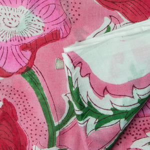 Precut 0.5meter - Sanganeri Hand Block Printed Cotton Fabric