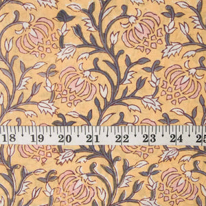Precut 0.25 meters -Sanganeri Hand Block Printed Cotton Fabric