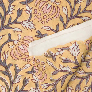 Precut 0.25 meters -Sanganeri Hand Block Printed Cotton Fabric