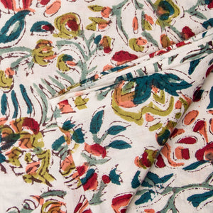 Precut 0.25 meters -Sanganeri Hand Block Printed Cotton Fabric