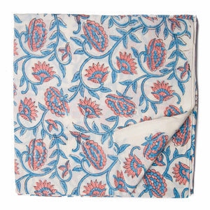 Precut 1meter - Sanganeri Hand Block Printed Cotton Fabric