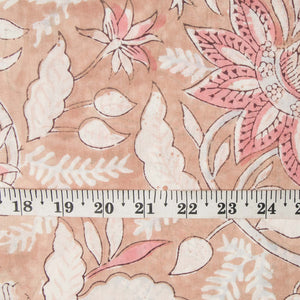 Precut 1meter - Sanganeri Hand Block Printed Cotton Fabric