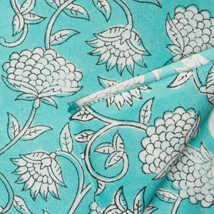 Precut 0.50 meters -Sanganeri Hand Block Printed Cotton Fabric