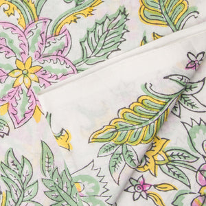 Precut 0.75meter - Sanganeri Hand Block Printed Cotton Fabric