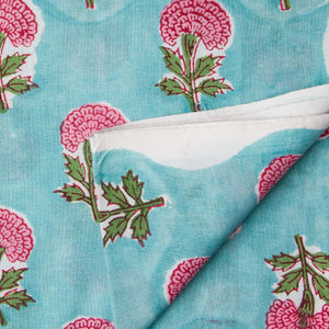 Precut 0.75meter - Sanganeri Hand Block Printed Cotton Fabric