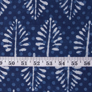 Precut 0.25 meter - Sanganeri Hand Block Printed Cotton Fabric