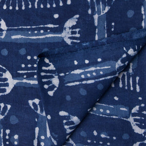Precut 1meter - Sanganeri Hand Block Printed Cotton Fabric