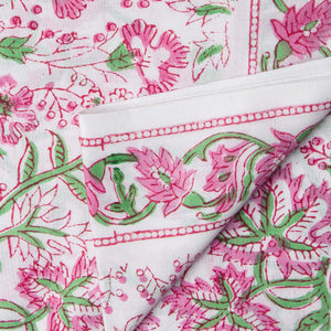 Precut 0.25 meter - Sanganeri Hand Block Printed Cotton Fabric