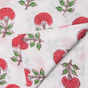 Sanganeri Hand Block Printed Cotton Fabric
