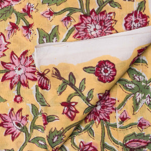 Precut 0.5meter - Sanganeri Hand Block Printed Cotton Fabric