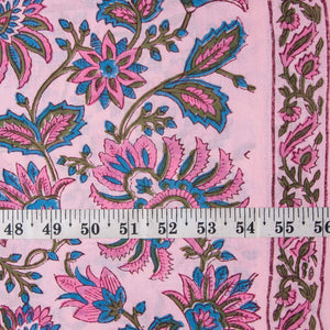 Precut 1 meter -Sanganeri Hand Block Printed Cotton Fabric