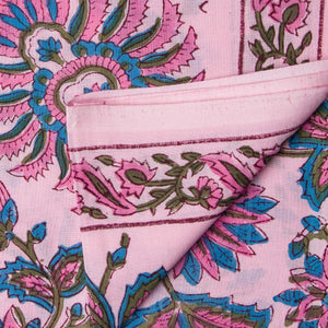 Precut 0.25 meters -Sanganeri Hand Block Printed Cotton Fabric