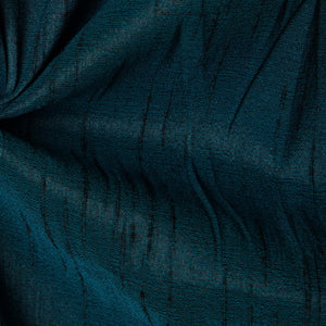 Precut 1 meter -Blue Semi Dupion Cotton Silk Fabric